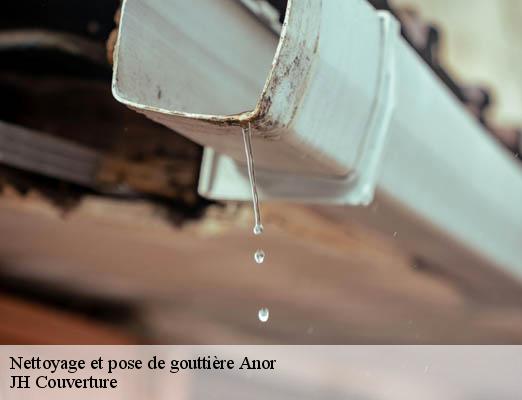 Nettoyage et pose de gouttière anor-59186 JH Couverture