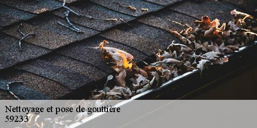 Nettoyage et pose de gouttière maing-59233 JH Couverture