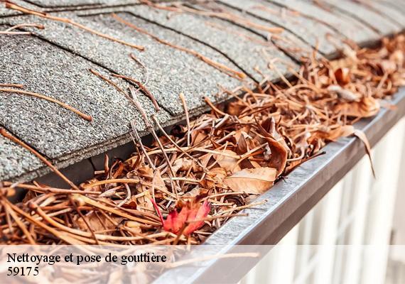 Nettoyage et pose de gouttière  vendeville-59175 Entreprise HKF