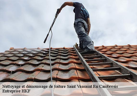 Nettoyage et démoussage de toiture  saint-vaasaint-en-cambresis-59188 Entreprise HKF